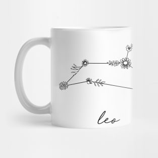 Leo Zodiac Wildflower Constellation Mug